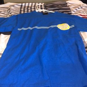 Blue Long Sleeve Santa Cruz Yellow Dot